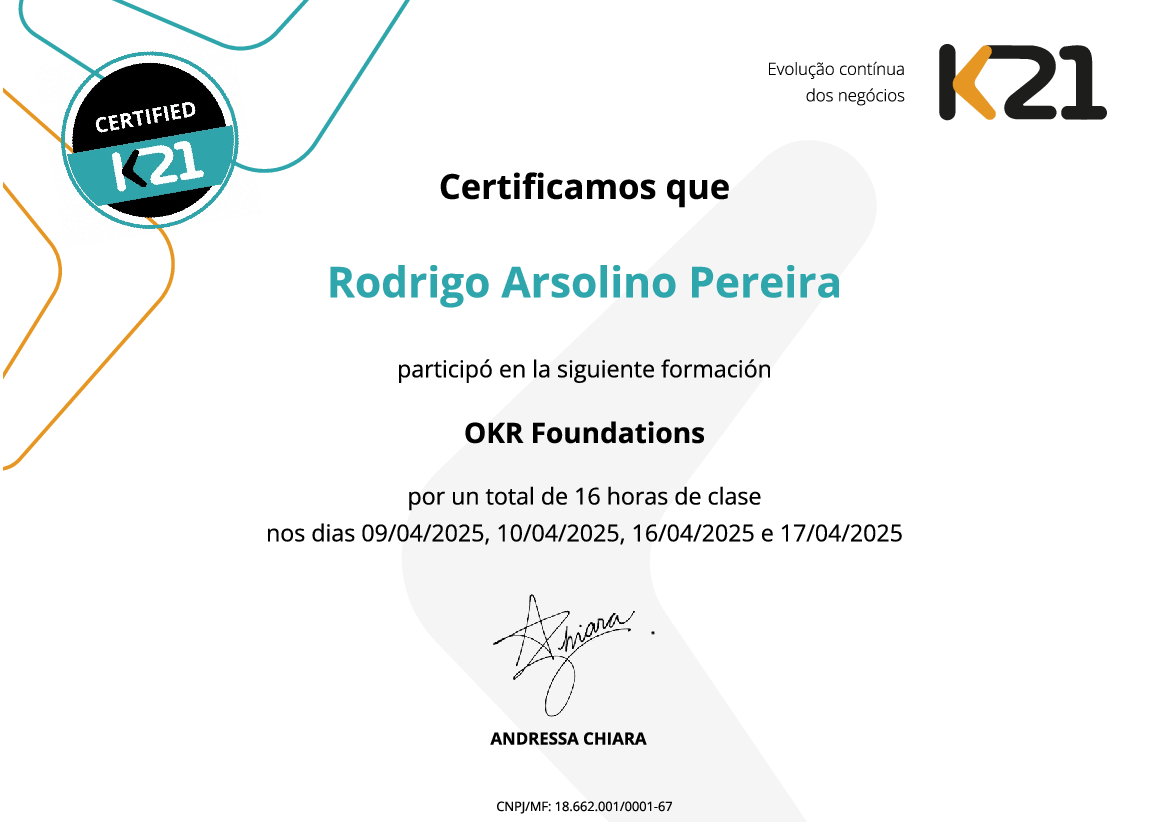 Certificado K21
